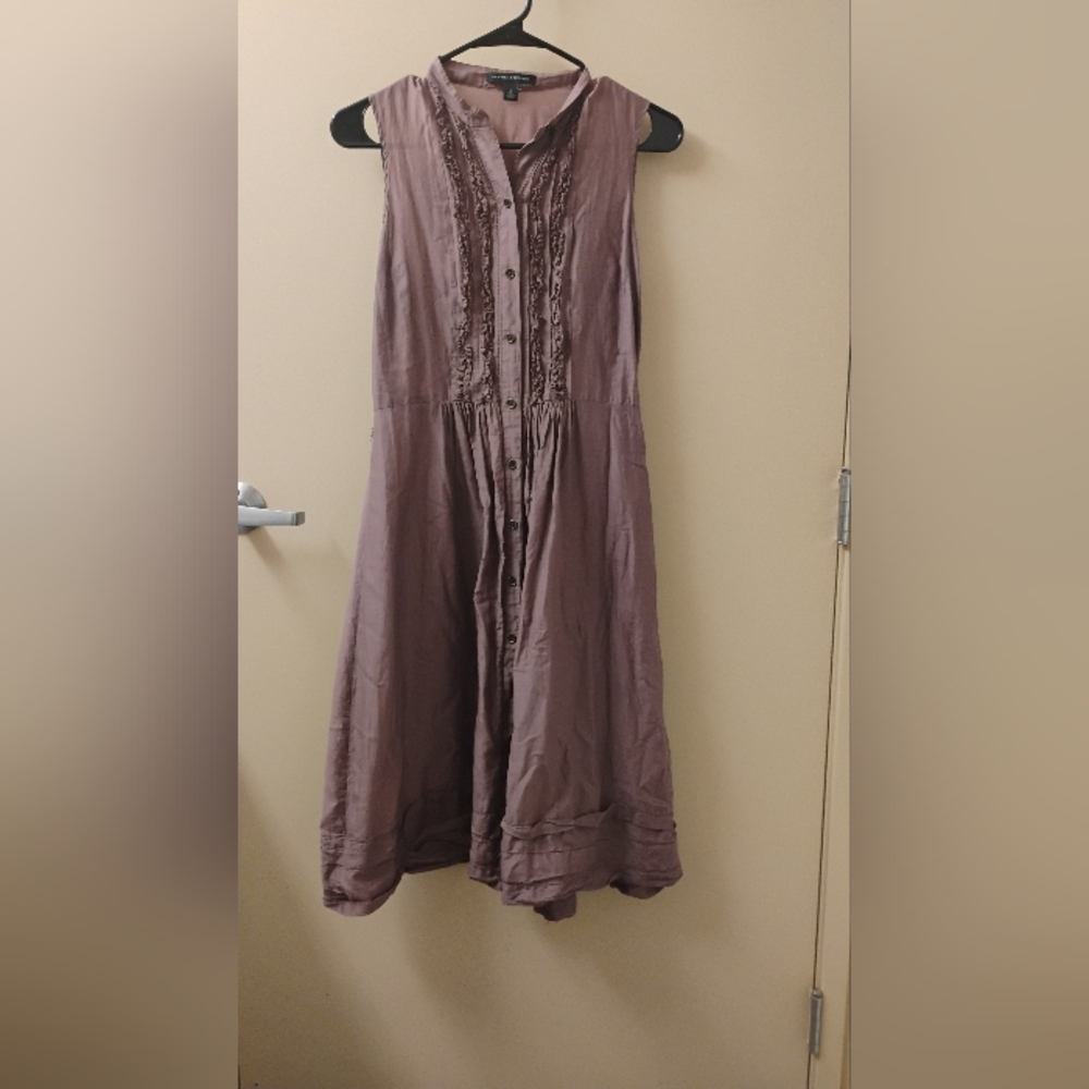 Banana Republic Button down Cotton Silk Shirt Dress Sz 2